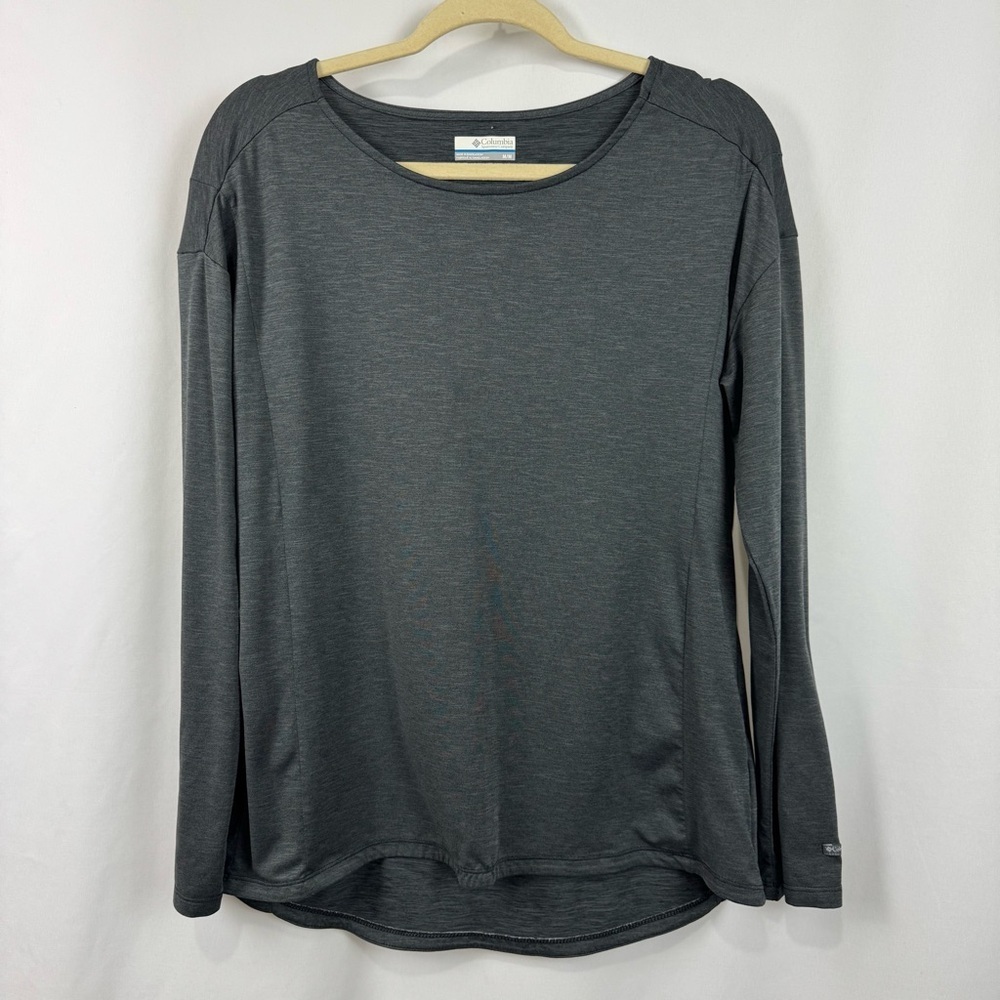 Columbia Women’s M Heather Grey Long Sleeve Shirt Lightweight Casual Relaxed Fit
